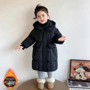 Veste mi-longue à capuche pour filles Space Kitty, enfants de 3 à <span class=keywords><strong>8</strong></span> <span class=keywords><strong>ans</strong></span>, nouvelle arrivée d'hiver, style coréen, épaissie, longue, en duvet de canard blanc - Product Image 2