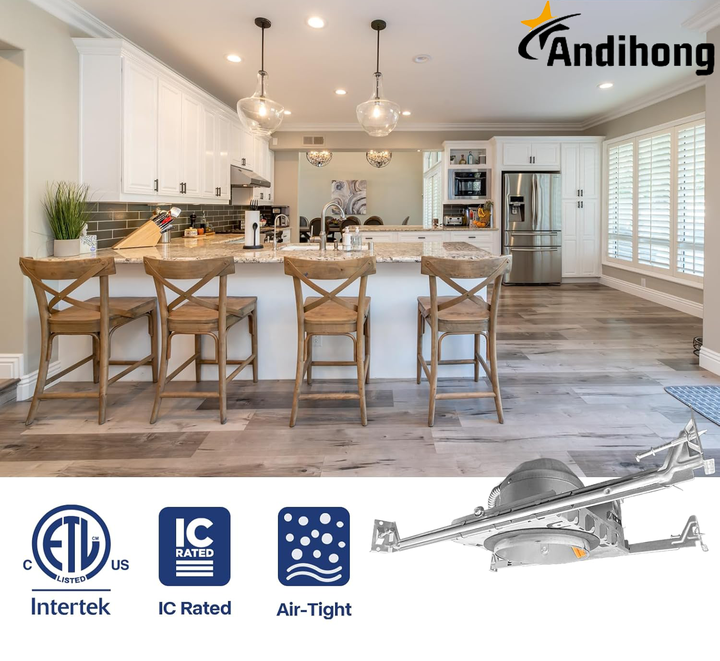 Ic Rated Air Tight Ceiling Downlight Can With Junction Box E26 Screw