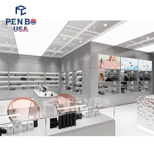 Vitrina de maquillaje ligera de alta resistencia, respetuosa con el medio ambiente, para suministros de belleza, tiendas de cosméticos, tamaño personalizable, escaparate para el cuidado de la piel - Product Image 6