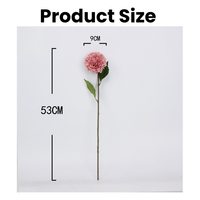 Nouveauté 2026 Fleurs artificielles en latex Tête unique Dahlia Fleurs au toucher réel pour la décoration de la maison Mariage Fête