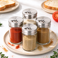 Bouteille à épices en verre de 100 ml et 120 ml, flacon à assaisonnement, pot à sel, poudre de piment, cumin, poivre avec couvercle en acier inoxydable – Approvisionnement direct usine