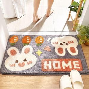 Alfombras personalizadas <span class=keywords><strong>de</strong></span> fábrica al por mayor <span class=keywords><strong>de</strong></span> 60x40cm, alfombras modernas <span class=keywords><strong>de</strong></span> poliéster con diseño floral, tapetes suaves. - Product Image 1