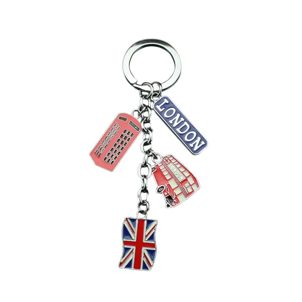 High Quality Promotion London Souvenirs Gifts Souvenir Uk British Travel Keyring Metal Keychain