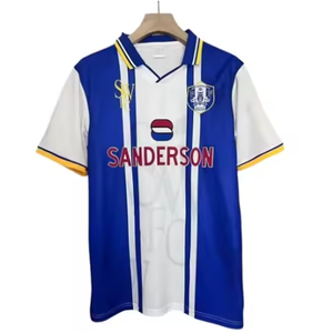 1997 Retro <strong>Sheffield</strong> Wednesday Home Soccer Jersey Classic Style Polyamide Quick Dry Windproof Full Sleeve Men's Stand Collar All - Product Image 1