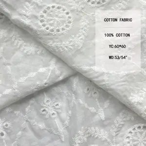 Tecido bordado de algodão de alta qualidade tecido de malha de lantejoulas tecido bordado para vestidos