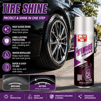 Spray de brillance pour pneus en gros, soin et protection des pneus pour le detailing automobile, brillance longue durée, entretien du caoutchouc
