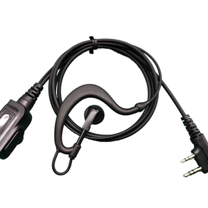 BinQi compatibile con TYPE-K 3.5mm con interfaccia a doppia <span class=keywords><strong>banda</strong></span> auricolare PTT microfono cablato cuffie per cuffie per Walkie Talkie - Product Image 1