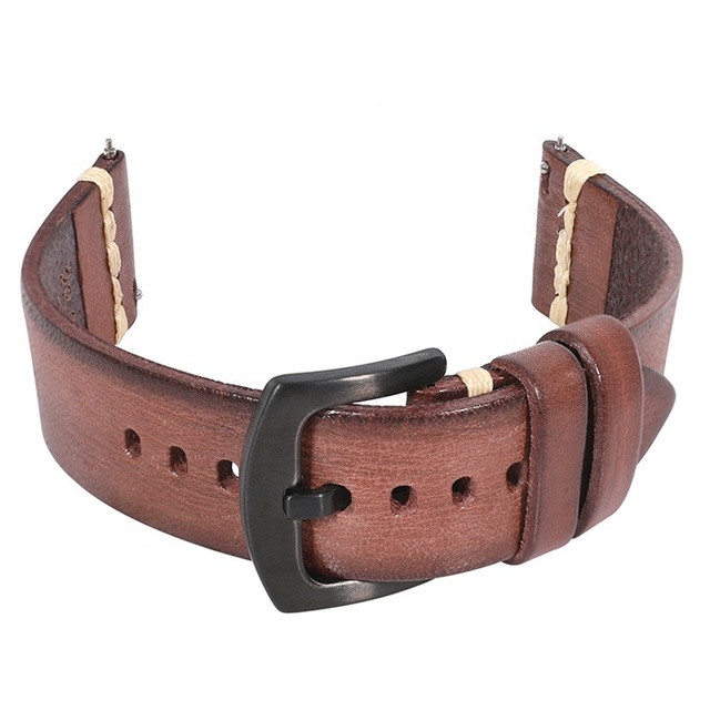 High Quality Italian Leather Watch Strap 18mm 20mm 22mm 24mm Replacement Leather Watch Bands for Samsung Huawei Xiaomi Garmin