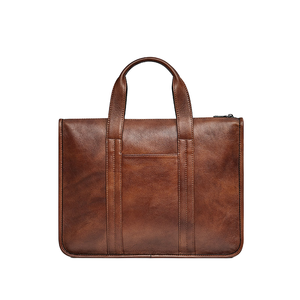 Rub International Sac à main pour homme en cuir véritable souple avec fermeture éclair, style professionnel, sac pour ordinateur portable - Imperméable, léger, durable - Product Image 1