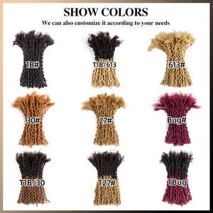 Extensions de dreadlocks permanentes faites à la main BLT 0,4 cm en cheveux brésiliens vierges Remy, ondulées et bouclées, pour hommes/femmes, 8 pouces - Product Image 6