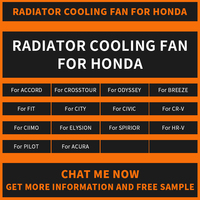 19015RZAA01 Vente en gros de pièces détachées automobiles chinoises, ventilateur de radiateur de refroidissement pour OE #   386155PAA01 24V Marque Hongyang Neuf 1 an