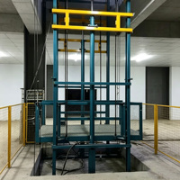 Plateforme élévatrice verticale hydraulique sur rail pour la manutention de marchandises en gros en entrepôt