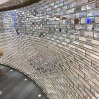 LZX Bloc de briques en verre cristal transparent, poli et solide, en forme de rectangle, pour l'entrée extérieure, le salon et la teinture.