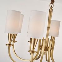 Lustre moderne en cuivre, lampe suspendue en laiton antique, abat-jour en tissu, LED blanc chaud 3500K, garantie 3 ans, dimmable, certifié CE