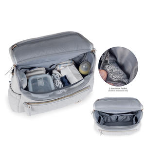 Bolsa de Pañales <span class=keywords><strong>para</strong></span> Bebé con Logotipo Personalizado <span class=keywords><strong>para</strong></span> Viajes al Aire Libre, <span class=keywords><strong>Cambiador</strong></span> Portátil, Mochila Cuna Plegable, Material de PU - Product Image 6