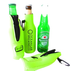 Custom Neoprene Beer <b>Bottle</b> Coolers Insulated Cooler Bags with Zipper Opener Beer Sleeve Holders - Product Image 4