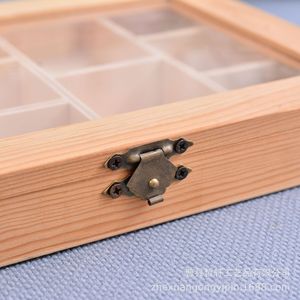 Caja de Almacenamiento de Madera con Tapa Abatible, Organizador de Joyas de Madera Maciza para Escritorio, Uso Doméstico, 1-3L, Tamaño Personalizable - Product Image 5