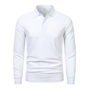 Polo Homme <span class=keywords><strong>Salona</strong></span> Première Classe Décontracté Maillot Respirant Solide Col Rabattu Manches Longues pour Polo - Product Image 3