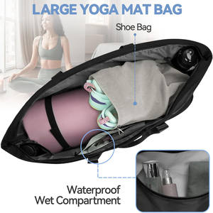 Free sample Women's Canvas <b>Tote</b> Yoga <b>Bag</b> With Strap Single Shoulder Travel Fitness Office Carry Pocket Sports <b>Shopping</b> <b>Bag</b> - Product Image 5