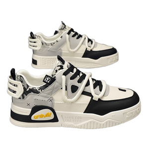 2025 Summer Men's Breathable Mesh Lace-Up White Thick-Soled <b>Height</b> <b>Increasing</b> Running <b>Shoes</b> Sneakers - Product Image 1