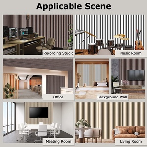 Large 300x60cm White Oak Grey Oak Black Oak Walnut <strong>Engineered</strong> <strong>Wood</strong> Veneer Akupanel Wooden Grooved Acoustic <strong>Panel</strong> with PET Felt
