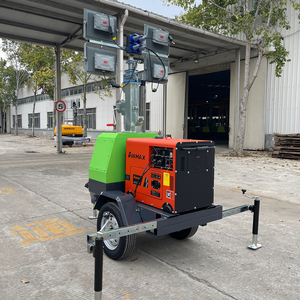 Vente directe usine : <span class=keywords><strong>Tour</strong></span> d'éclairage LED 100W à mât de 5m-9m, alimentée par moteur diesel, efficace et temporaire, avec certificat EPA CE - Product Image 2