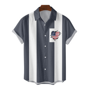 Nuoxin Custom 2024 America Camiseta barata de EE. UU. Hombres americanos Us Polo Shirt Bandera americana para camiseta - Product Image 3