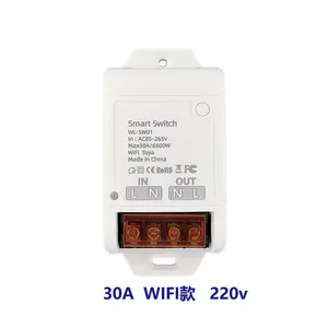 20A 30A 220v/ 1000wTuya SmartLIfe app Wifi RF 433 kontrollü DIY akıllı ışık anahtarı kesici için röle Wifi interruptor