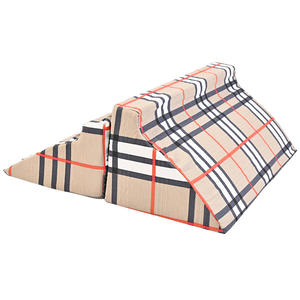 Coussin triangulaire de style Burberry pour le soutien lombaire, idéal pour les soins aux personnes âgées, le fitness et le massage, coussin de siège - Product Image 1
