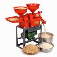 Nouvelle conception de mini-machine électrique à décortiquer le riz, combinant un batteur à céréales avec moteur et composants essentiels de roulement