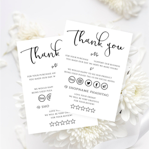Carte de remerciement de luxe, petite entreprise, merci pour votre achat, carte commerciale minimale, cartes de remerciement, emballage de commande - Product Image 3