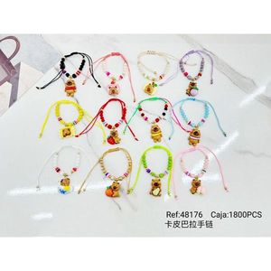 Braccialetti con ciondoli a forma di orsetto, colorati e regolabili, gioielli alla moda per bambini e ragazze, 1800 pezzi per scatola - Product Image 3