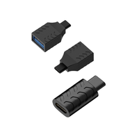 Adaptateur USB C mâle vers femelle, connecteur 24 broches, entièrement en plastique, prise de type C vers prise, convertisseur de test mobile intégré