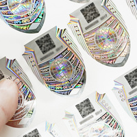Étiquettes laser adhésives anti-effraction personnalisées, sceau de garantie de sécurité VOID, code-barres holographique 3D, hologramme à gratter