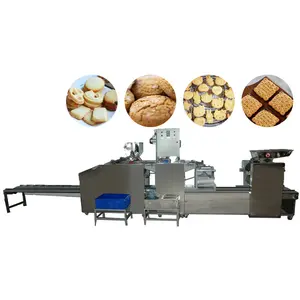 Rotative Rotary Rusk Millet Bakery Cookie Biscuit Depositor Faça Mold Form Machine Line Para Fazer Dog Biscuit