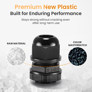 Qilipsu 1/2 "NPT สายเคเบิ้ลกันน้ำ IP68สายไนล่อนผ่านสายเชื่อมต่อบรรเทาความเครียดลวด Grommet ยาง EPDM - Product Image 3