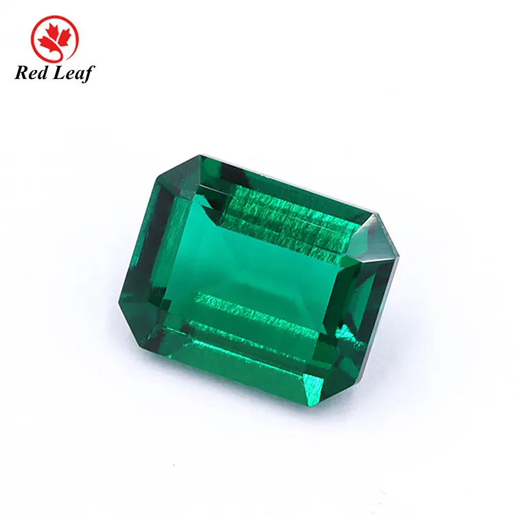 Redleaf Jewelry price per carat synthetic hydrothermal gemstone loose colombian lab created emerald stone