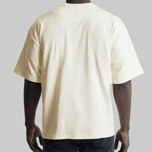 Camiseta Oversize de Algodón 100% Personalizada OEM, Estilo Urbano Casual, Hombros Caídos, Fabricante de Camisetas Lisas de Gran Gramaje - Product Image 3