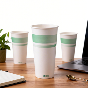 แก้วกาแฟกระดาษแบบใช้ครั้งเดียวสำหรับเครื่องดื่มร้อน พิมพ์โลโก้ได้ตามต้องการ บรรจุภัณฑ์แบบนำกลับบ้านที่เป็นมิตรกับสิ่งแวดล้อม ลดราคาจากโรงงาน - Product Image 1
