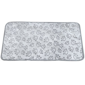 Pet Blanket Paw Print Gray Soft Warm Dog Cat <b>Bed</b> <b>Throw</b> Four Seasons Use Hand Washable <b>Large</b> Small Pet Sleeping Mat - Product Image 5