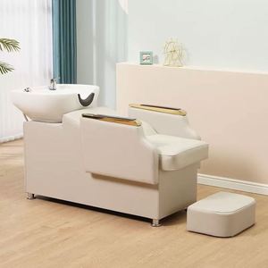 Muebles de barbería Champú Cama Fregadero Peluquería Lay Down Lavabo para peluquería Champú Silla - Product Image 1