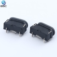 Impermeable IP67 USB 2,0 tipo B 5 pines SMT Micro USB conector hembra USB Jack conector para carga y transmisión de datos