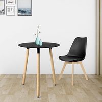 Chinesischer Stil Nordischer MDF-Tisch mit Holzbeinen Runder Esstisch für Küche Restaurant Esszimmer Multifunktionaler Tisch