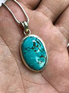 Stunning Designer 92.5 Sterling Silver <b>Pendant</b> Arizona Turquoise Gemstone Trendy for Wedding Anniversary Amazing Bulk Product - Product Image 5
