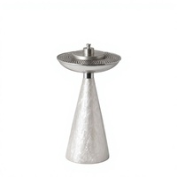 Quemador de Incienso Metálico Moderno de Lujo Hecho a Mano, Decorativo para el Hogar, Aromatizante Anti-Olores, Mabkhara