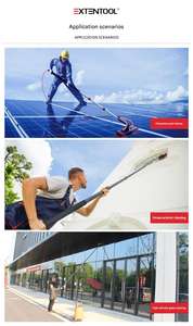 ชุดแปรงทำความสะอาดในครัวเรือนอุปกรณ์พลาสติกที่เป็นมิตรกับสิ่งแวดล้อมพร้อมเสาขยาย - Product Image 2