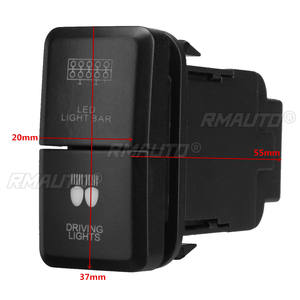 Barre lumineuse LED 12V à double faisceau pour feux de brouillard, de conduite, de toit, de travail et de recul avec interrupteur à bouton-poussoir pour Toyota Prado Hilux Landcruiser RAV4 HIACE - Product Image 4