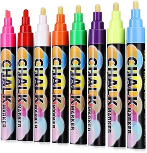 Huỳnh Quang Neon Colors Lỏng Chalk <span class=keywords><strong>Markers</strong></span> Xóa Được Đánh Dấu Xóa Khô Bút Cho Bảng Đen, Bảng Phấn, Cửa Sổ, Kính - Product Image 1