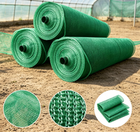 Filet d'ombrage tricoté en HDPE vert 4x50, taux d'ombrage 35-95% pour serres, jardins potagers, fermes et protection solaire des plantes