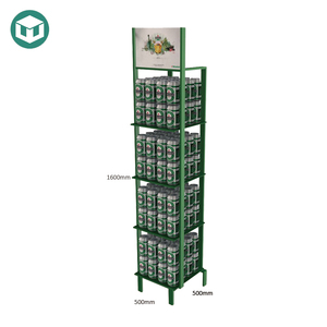 Estantería Metálica de 3 Niveles <span class=keywords><strong>WOW</strong></span>, Independiente, Construcción de Hierro Resistente, Tamaño y Color Personalizables, Fácil Montaje para Latas de Cerveza - Product Image 2